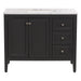 Cartland 43-in gray bathroom vanity with 2-door cabinet, 3 drawers, garnite-look sink top