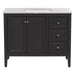 Cartland 43-in gray bathroom vanity with 2-door cabinet, 3 drawers, garnite-look sink top