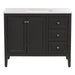 Cartland 43-in gray bathroom vanity with 2-door cabinet, 3 drawers, garnite-look sink top