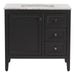 Cartland 37 in gray bathroom vanity with cabinet, 3 drawers, sink top