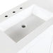 Predrilled sink top on 48.5 in. Darya white bathroom vanity with 3 drawers, cabinet, brushed gold pulls, white sink top