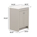 Measurements of Lonsdale 24 inch gray half-bath vanity with two doors and white sink top: 24.25 in W x 18.75 in D x 35.02 in H