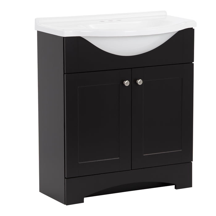 31" Bathroom Vanity With Drop-in Belly Bowl Sink Top