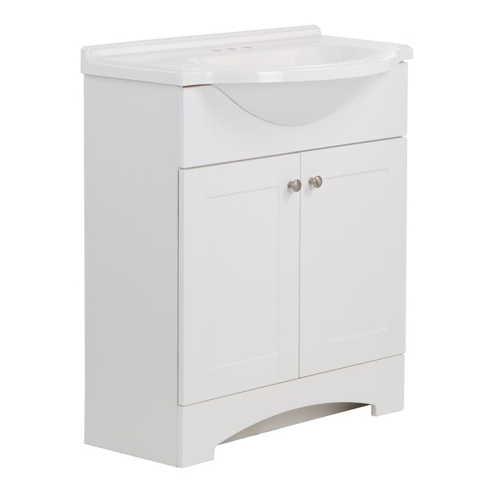 31" Bathroom Vanity With Drop-in Belly Bowl Sink Top