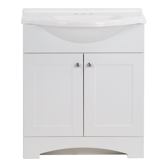 31" Bathroom Vanity With Drop-in Belly Bowl Sink Top