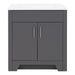 Salil 30 inch 2-door gray powder room vanity with white top