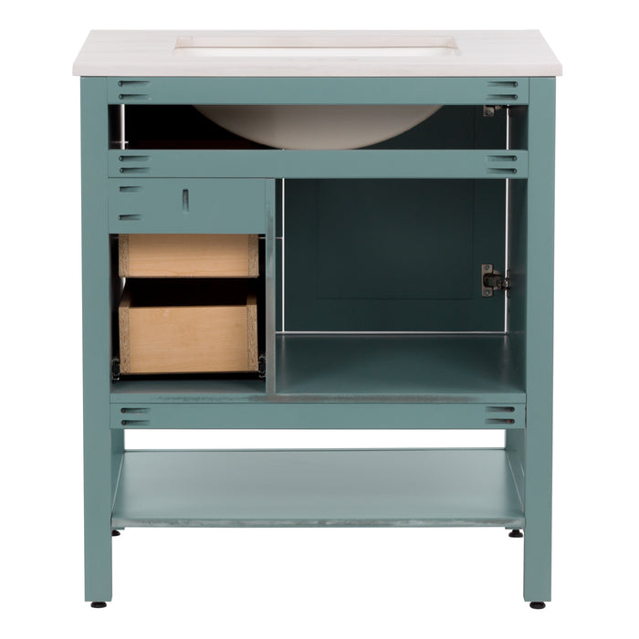 31" Coastal-Style Vanity With 2 Drawers and Sink Top