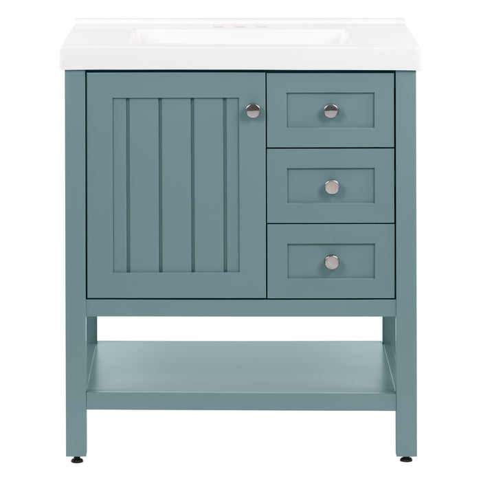 31" Coastal-Style Vanity With 2 Drawers and Sink Top