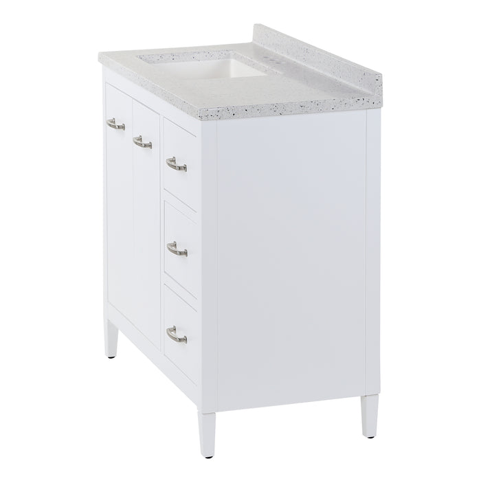 36.5" Bathroom Vanity With 3 Drawers and Countertop With Sink