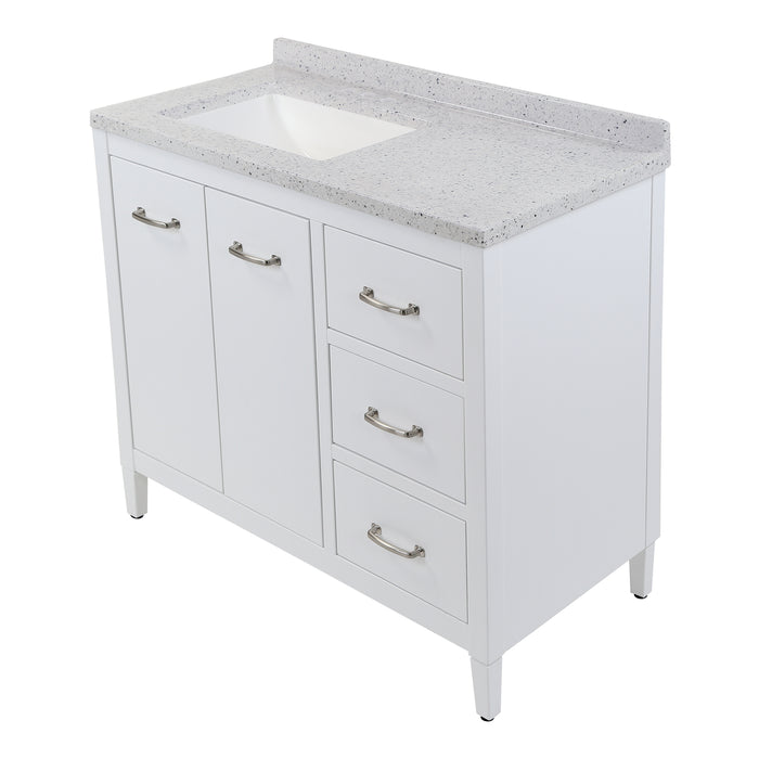 36.5" Bathroom Vanity With 3 Drawers and Countertop With Sink