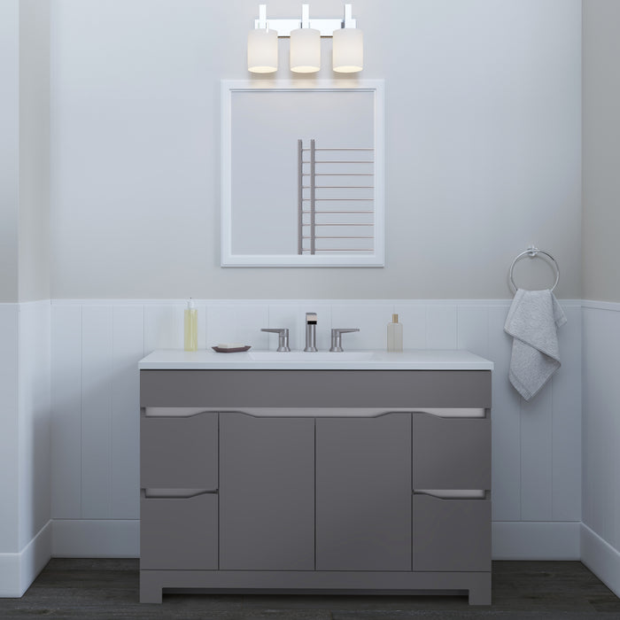 48.25" 2-Door Bathroom Vanity With 4 Drawers and White Countertop