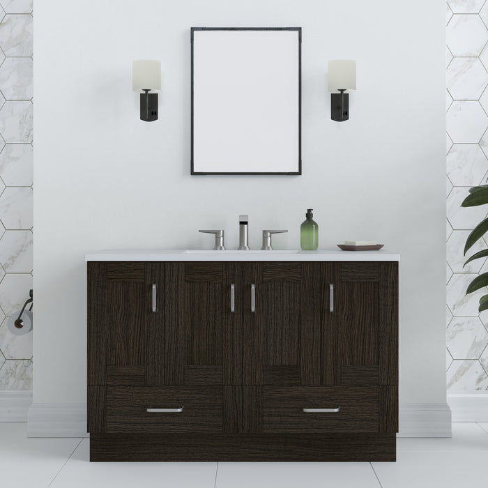 48.25" Vanity With 4 Drawers and White Sink Top