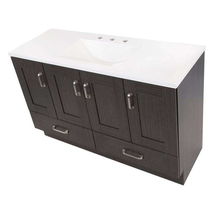 48.25" Vanity With 4 Drawers and White Sink Top