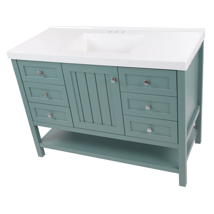 49" Furniture-Style Vanity With 6 Drawers and Sink Top