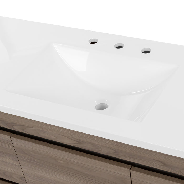 48.25" Single-Sink Vanity With Cabinet, 4 Drawers, and White Sink Top