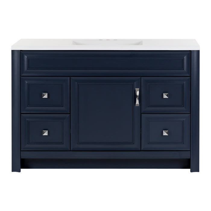 48.25" Single-Sink Vanity With 4 Drawers and White Counter Top