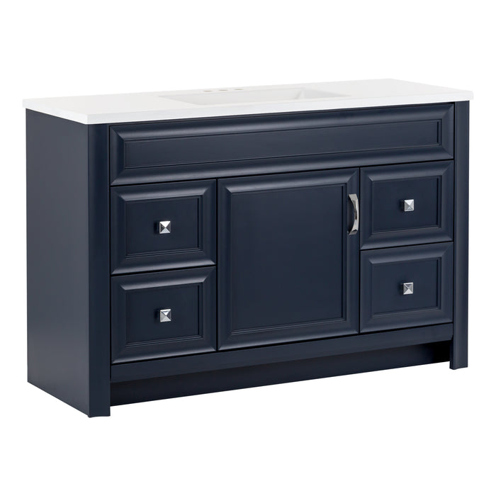 48.25" Single-Sink Vanity With 4 Drawers and White Counter Top