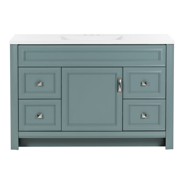 48.25" Single-Sink Vanity With 4 Drawers and White Counter Top