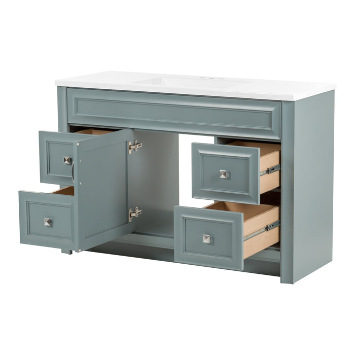 48.25" Single-Sink Vanity With 4 Drawers and White Counter Top