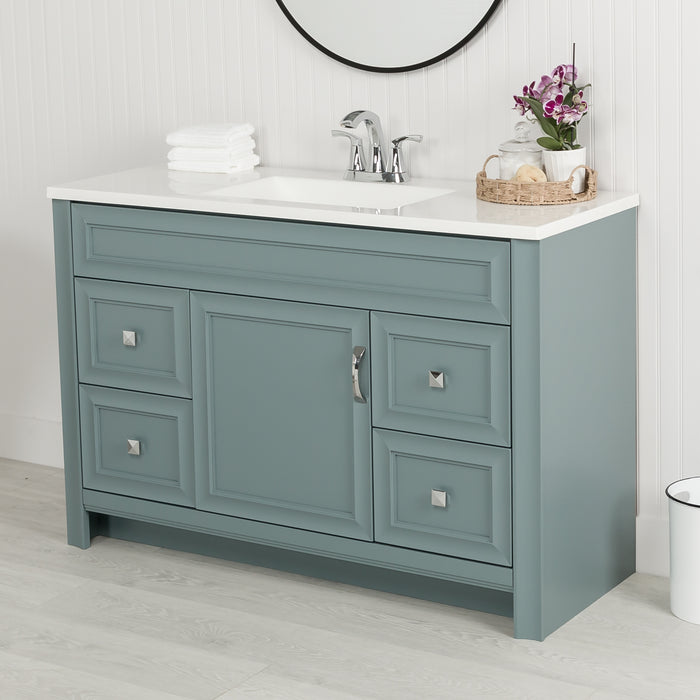 48.25" Single-Sink Vanity With 4 Drawers and White Counter Top