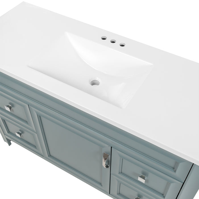 48.25" Single-Sink Vanity With 4 Drawers and White Counter Top