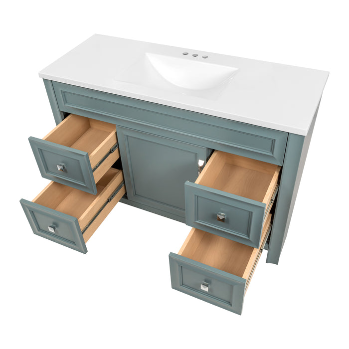 48.25" Single-Sink Vanity With 4 Drawers and White Counter Top