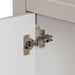 Adjustable hinges on Lonsdale 60 inch gray double sink bathroom vanity with 2 cabinets and 3 drawers
