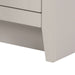Toekick on Lonsdale 60 inch gray double sink bathroom vanity with 2 cabinets and 3 drawers