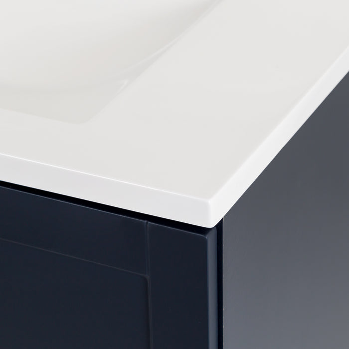 60.25" Double-Sink Bathroom Vanity With White Top