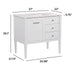 Measurements of Fordwin 37 in furniture-style white vanity with granite-look sink top, 2 drawers, cabinet: 37 in W x 22 in D x 35.1 in H