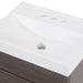 4" centerset predrilled white cultured marble sink top with integrated rectangular sink on Merton vanity