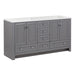 Nimay 60.25-in gray double-sink bathroom vanity with 2 cabinets, 5 drawers, and sink top
