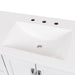 Predrilled sink on Nimay 60.25-in white double-sink bathroom vanity with 2 cabinets, 6 drawers, and sink top
