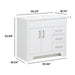 Measurements of Salil 36 inch 2-door white bathroom vanity with 2 drawers and white top: 36.25 in W x 18.75 in D x 32.89 in H